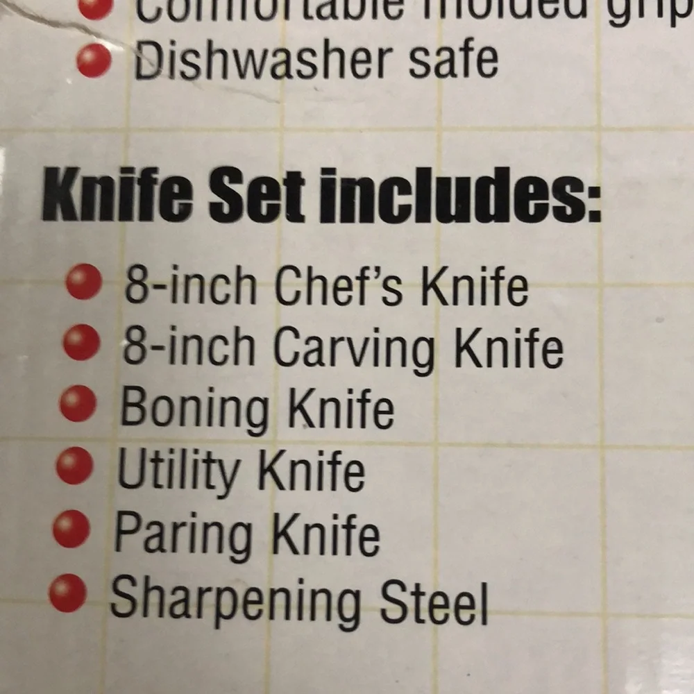 KucheStolz Precision Crafed 6‎ piece Cutlery Set Knife Sharpener & Cutting Board